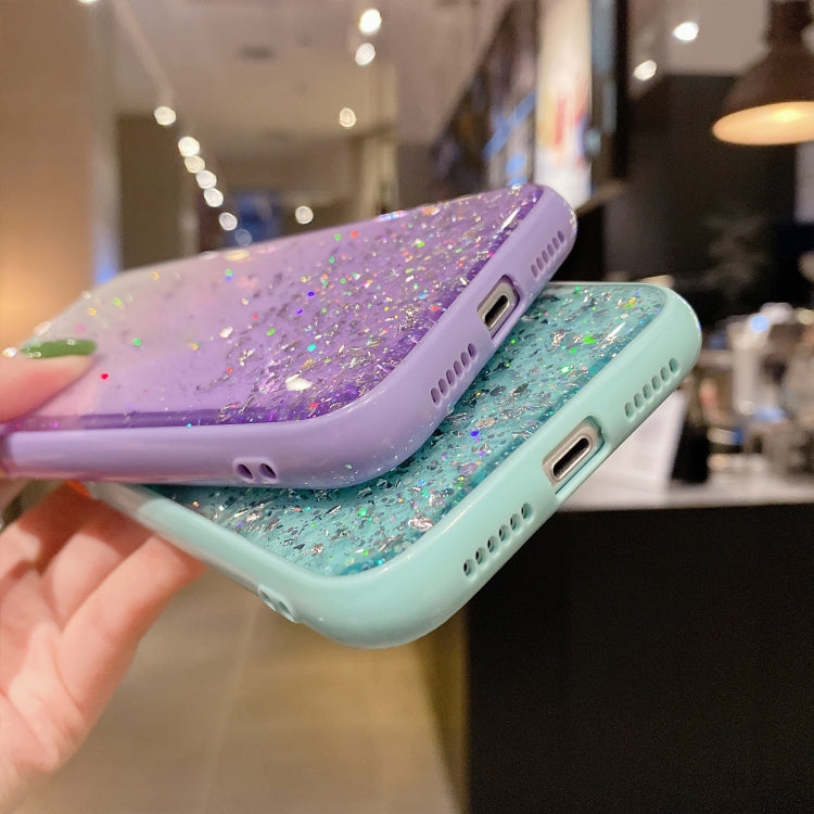 For iPhone 14 Pro Max Starry Gradient Glitter Powder TPU Phone Case(Purple) - iPhone 14 Pro Max Cases by buy2fix | Online Shopping UK | buy2fix