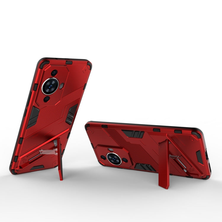 For Huawei nova 11 Pro 4G Punk Armor 2 in 1 PC + TPU Phone Case with Holder(Red) - Huawei Cases by buy2fix | Online Shopping UK | buy2fix