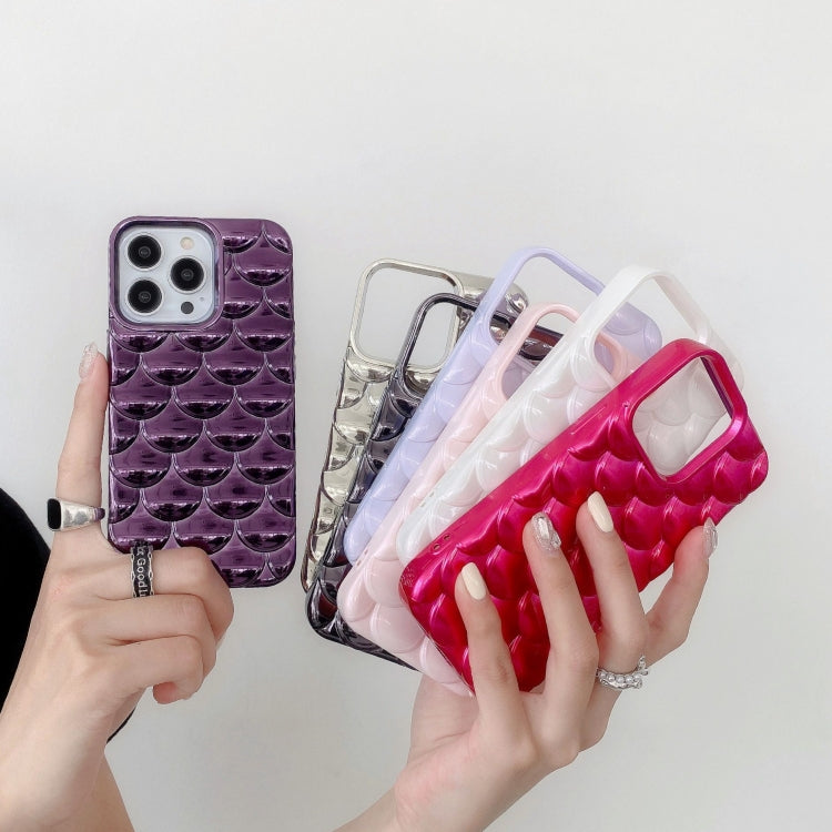 For iPhone 14 Pro 3D Scale Style TPU Phone Case(Deep Purple) - iPhone 14 Pro Cases by buy2fix | Online Shopping UK | buy2fix