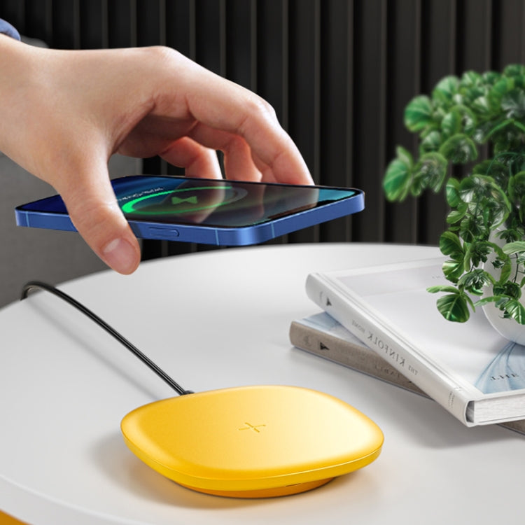 WK WP-U165 15W Desktop Wireless Charger(Yellow) - Wireless Charger by WK | Online Shopping UK | buy2fix