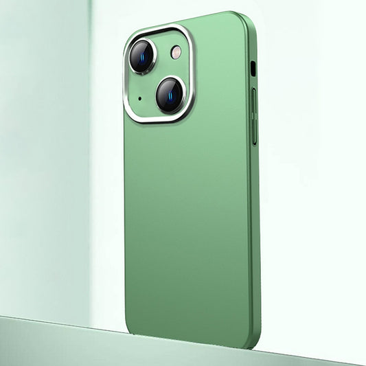 For iPhone 14 Plus Frosted Metal Material Phone Case with Lens Protection(Green) - iPhone 14 Plus Cases by buy2fix | Online Shopping UK | buy2fix