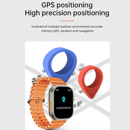 WS-E9 Ultra 2.2 inch IP67 Waterproof Ocean Silicone Band Smart Watch, Support Heart Rate / NFC(Orange) - Smart Watches by buy2fix | Online Shopping UK | buy2fix