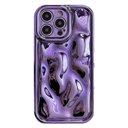 For iPhone 12 Pro Electroplating Meteorite Texture TPU Phone Case(Purple) - iPhone 12 / 12 Pro Cases by buy2fix | Online Shopping UK | buy2fix