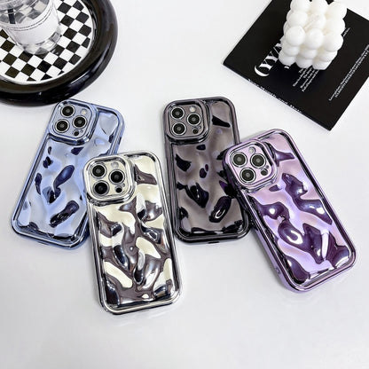 For iPhone 12 Electroplating Meteorite Texture TPU Phone Case(Purple) - iPhone 12 / 12 Pro Cases by buy2fix | Online Shopping UK | buy2fix