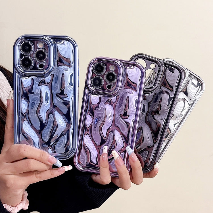 For iPhone 14 Pro Electroplating Meteorite Texture TPU Phone Case(Purple) - iPhone 14 Pro Cases by buy2fix | Online Shopping UK | buy2fix