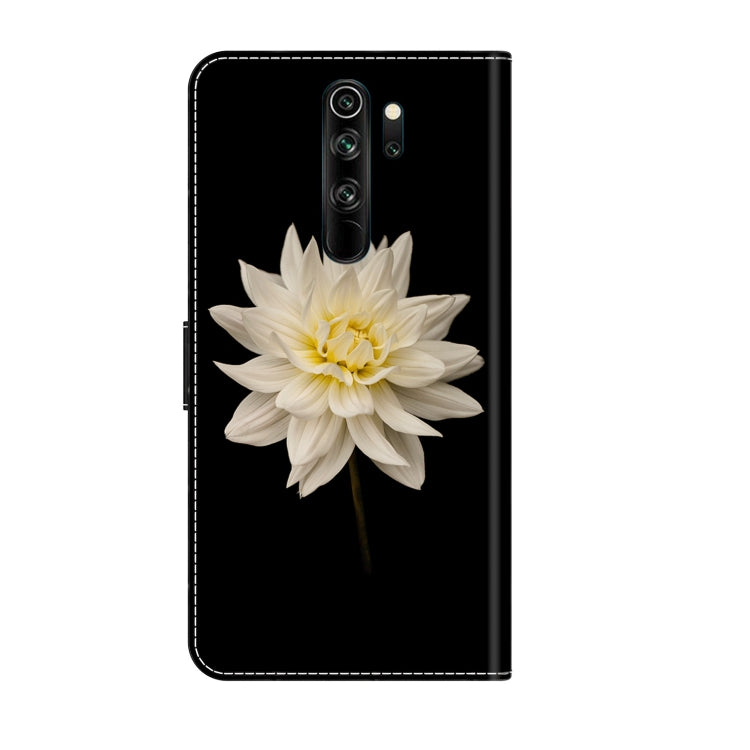 For Xiaomi Redmi Note 8 Pro Crystal 3D Shockproof Protective Leather Phone Case(White Flower) - Xiaomi Cases by buy2fix | Online Shopping UK | buy2fix