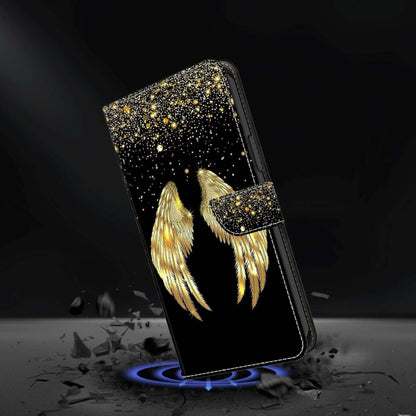 For Xiaomi 13 Crystal 3D Shockproof Protective Leather Phone Case(Golden Wings) - 13 Cases by buy2fix | Online Shopping UK | buy2fix