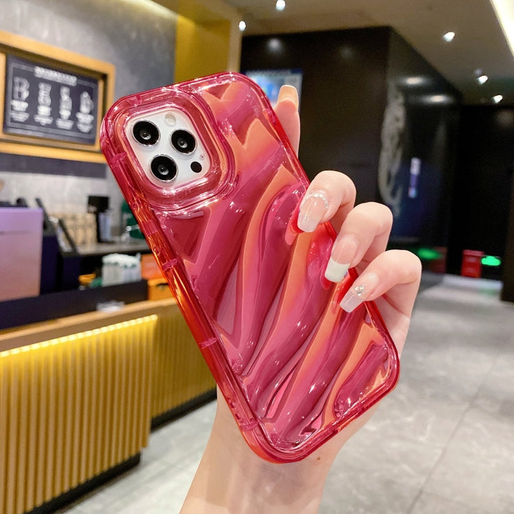 For iPhone 14 Pro Laser Sequin Waves TPU Phone Case(Red) - iPhone 14 Pro Cases by buy2fix | Online Shopping UK | buy2fix