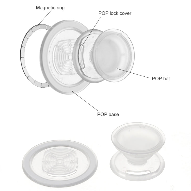 MagSafe Magnetic Phone Holder(Transparent Black) - Hand-Sticking Bracket by buy2fix | Online Shopping UK | buy2fix