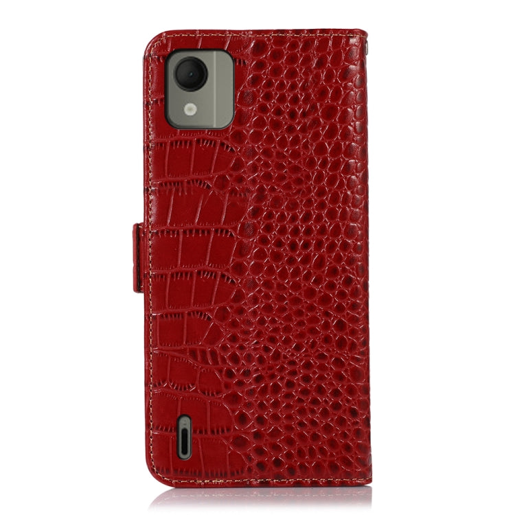 For Nokia C110 Crocodile Top Layer Cowhide Leather Phone Case(Red) - Nokia Cases by buy2fix | Online Shopping UK | buy2fix