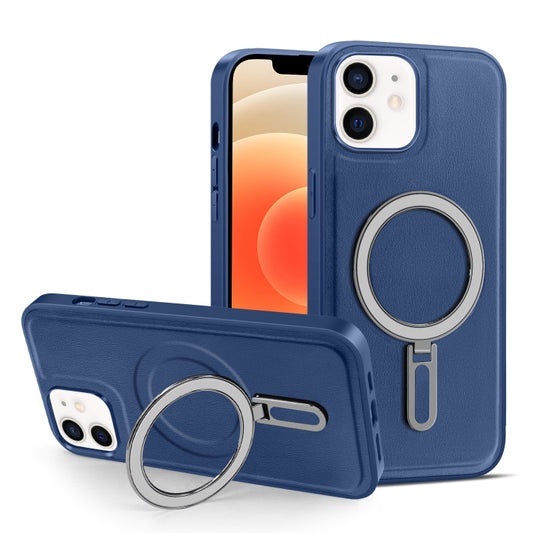 For iPhone 12 / 12 Pro MagSafe Magnetic Holder Phone Case(Royal Blue) - iPhone 12 / 12 Pro Cases by buy2fix | Online Shopping UK | buy2fix