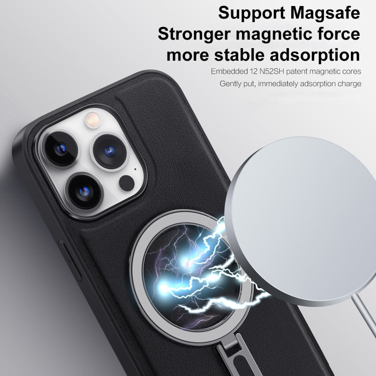 For iPhone 14 MagSafe Magnetic Holder Phone Case(Sierra Blue) - iPhone 14 Cases by buy2fix | Online Shopping UK | buy2fix