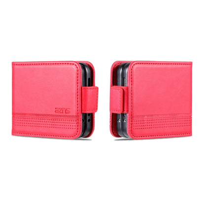 For Samsung Galaxy Z Flip5 5G AZNS Magnetic Calf Texture Flip Leather Phone Case(Red) - Galaxy Z Flip5 Cases by AZNS | Online Shopping UK | buy2fix