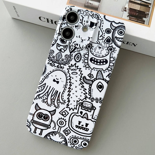 For iPhone 12 Painted Pattern Precise Hole PC Phone Case(Bottle Monster) - iPhone 12 / 12 Pro Cases by buy2fix | Online Shopping UK | buy2fix