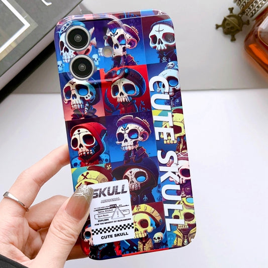 For iPhone 11 Painted Pattern Precise Hole PC Phone Case(Cute Skull) - iPhone 11 Cases by buy2fix | Online Shopping UK | buy2fix