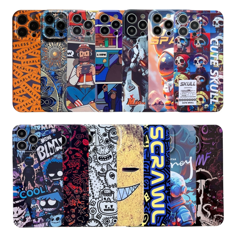 For iPhone 15 Pro Painted Pattern Precise Hole PC Phone Case(Golden Robot) - iPhone 15 Pro Cases by buy2fix | Online Shopping UK | buy2fix