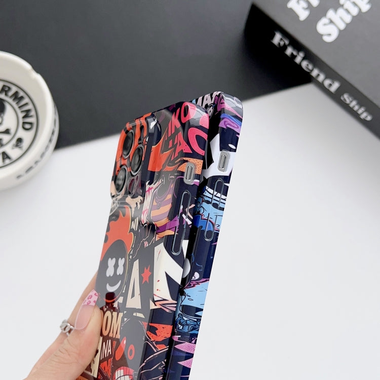 For iPhone 12 Pro Max Painted Pattern Precise Hole PC Phone Case(Working Uncle) - iPhone 12 Pro Max Cases by buy2fix | Online Shopping UK | buy2fix