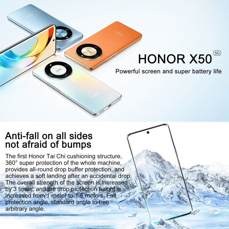 Honor X50 5G, 108MP Camera, 6.78 inch MagicOS 7.1.1 Snapdragon 6 Gen1 Octa Core up to 2.2GHz, Network: 5G, OTG, Not Support Google Play, Memory:8GB+128GB(Orange) - Honor by Huawei | Online Shopping UK | buy2fix