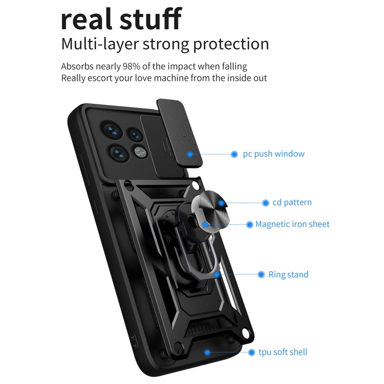For Motorola Edge 40 Pro Sliding Camera Cover Design TPU Hybrid PC Phone Case(Red) - Motorola Cases by buy2fix | Online Shopping UK | buy2fix