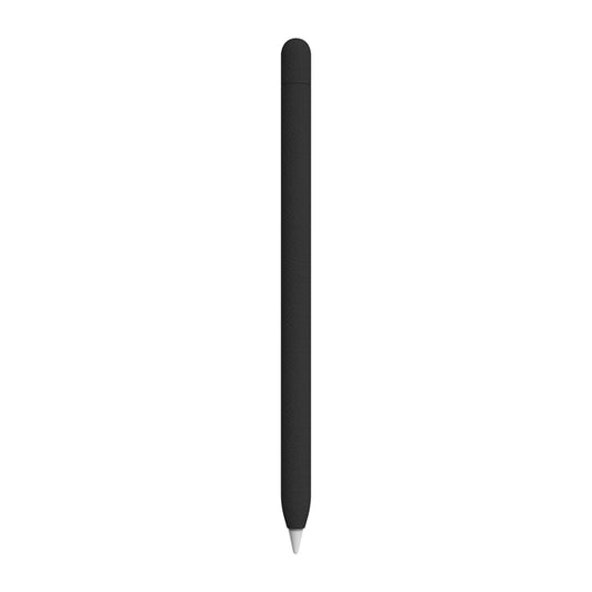 For Apple Pencil 1 LOVE MEI Frosted Leather Texture Silicone Protective Pen Case(Black) - Pencil Accessories by LOVE MEI | Online Shopping UK | buy2fix