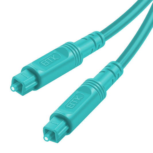 3m EMK OD4.0mm Square Port to Square Port Digital Audio Speaker Optical Fiber Connecting Cable(Sky Blue) - Audio Optical Cables by EMK | Online Shopping UK | buy2fix