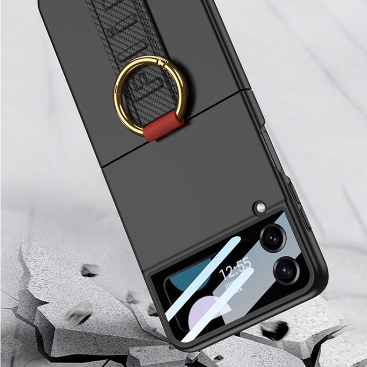 For Samsung Galaxy Z Flip4 5G GKK Integrated Ultrathin Shockproof Phone Case with Ring Wrist Strap(Green) - Galaxy Z Flip4 5G Cases by GKK | Online Shopping UK | buy2fix