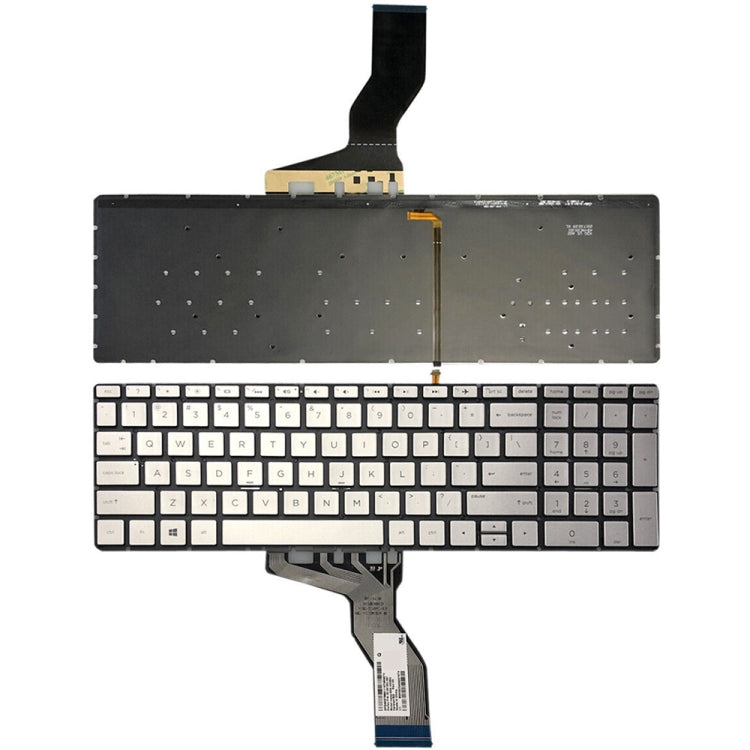 For HP 15-BS / 15-CC US Version Laptop Backlight Keyboard(Silver) - HP Spare Parts by buy2fix | Online Shopping UK | buy2fix