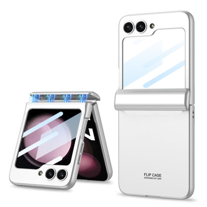 For Samsung Galaxy Z Flip5 GKK Integrated Magnetic Full Coverage Folding Phone Case(Silver) - Galaxy Z Flip5 Cases by GKK | Online Shopping UK | buy2fix