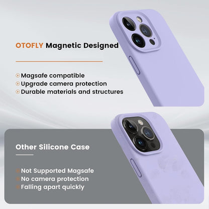 For iPhone 14 Pro LK MagSafe Magnetic Silicone Phone Case(Purple) - iPhone 14 Pro Cases by buy2fix | Online Shopping UK | buy2fix