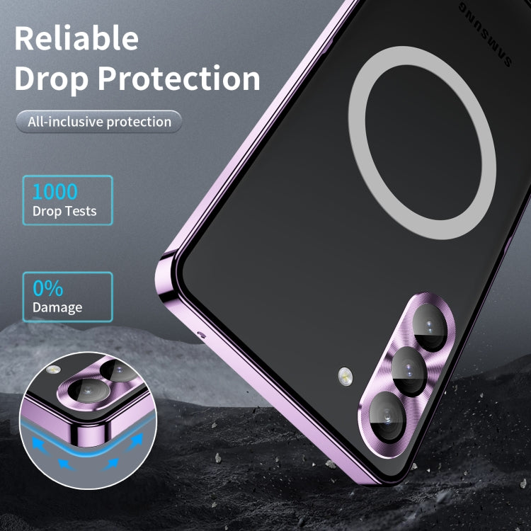 For Samsung Galaxy S23 FE 5G MagSafe Magnetic Frosted Metal Phone Case(Purple) - Galaxy S23 FE 5G Cases by buy2fix | Online Shopping UK | buy2fix