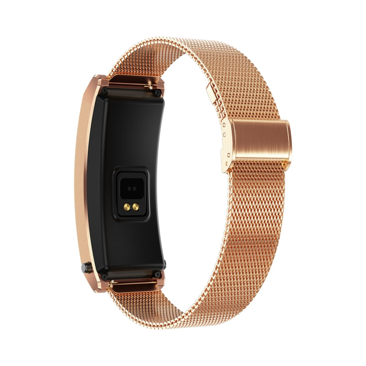 K13S 1.14 inch TFT Screen Milanese Metal Strap Smart Call Bracelet Supports Sleep Management / Blood Oxygen Monitoring(Rose Gold) - Smart Wristbands by buy2fix | Online Shopping UK | buy2fix