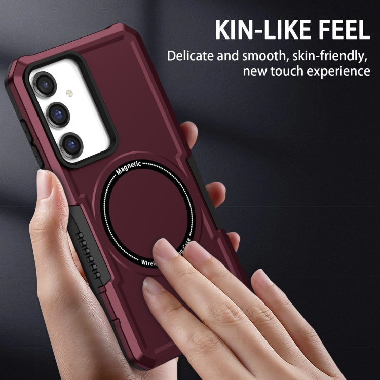 For Samsung Galaxy S23 FE MagSafe Shockproof Armor Phone Case(Wine Red) - Galaxy S23 5G Cases by buy2fix | Online Shopping UK | buy2fix