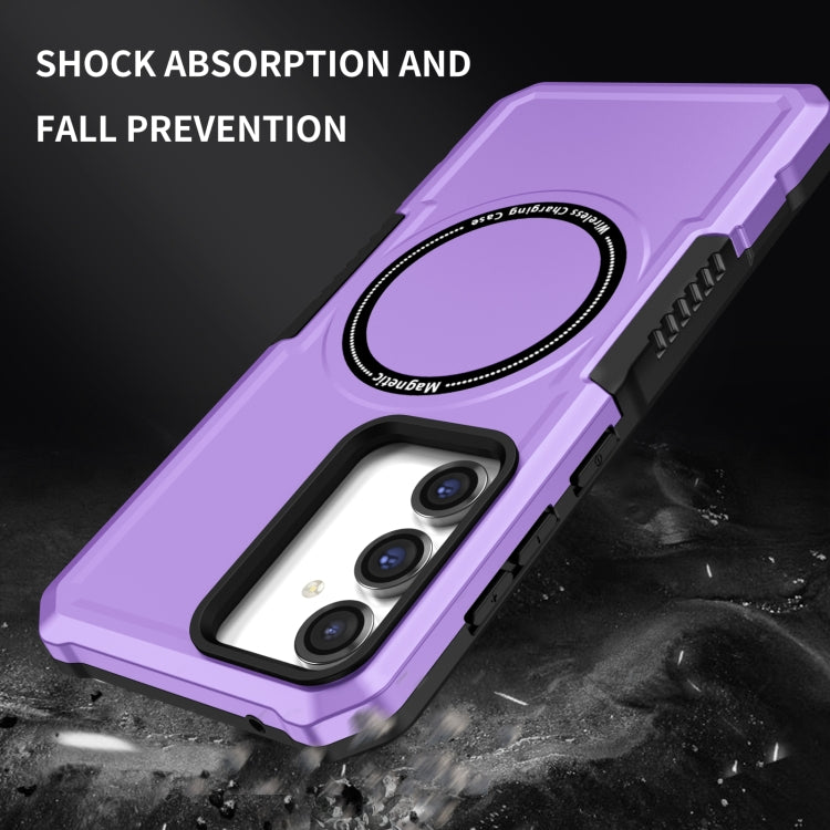 For Samsung Galaxy S23 FE MagSafe Shockproof Armor Phone Case(Purple) - Galaxy S23 5G Cases by buy2fix | Online Shopping UK | buy2fix