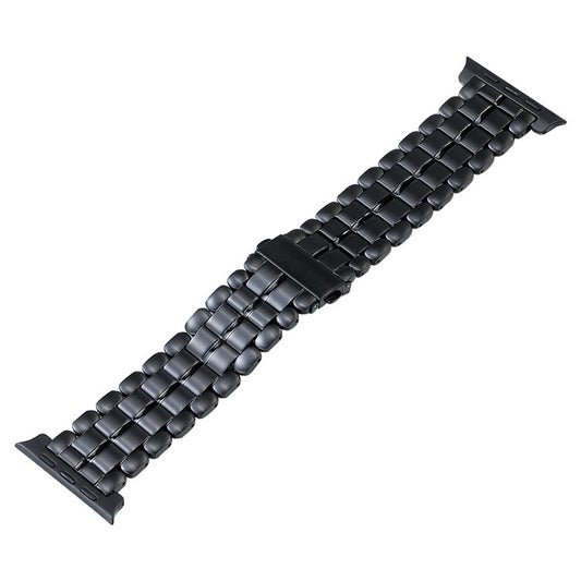 For Apple Watch SE 44mm Five Beads Titanium Steel Watch Band(Black) - Watch Bands by buy2fix | Online Shopping UK | buy2fix