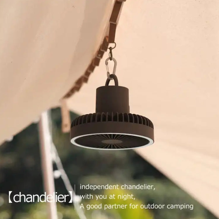 DQ212 10000mAh Outdoor Portable Camping Fan Tent Hanging Vertical Light(Black Grey) - Electric Fans by buy2fix | Online Shopping UK | buy2fix
