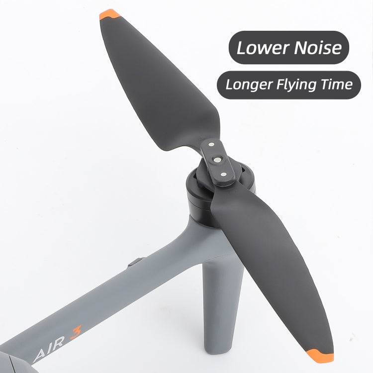 For DJI Air 3 Sunnylife 8747F Low Noise Quick-release Propellers, Style:2 Pairs Orange Tip - DIY Propeller by Sunnylife | Online Shopping UK | buy2fix