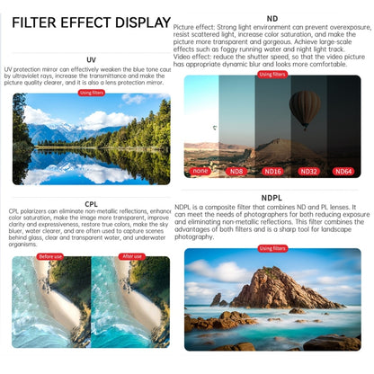 For DJI Air 3 JSR KB Series Drone Lens Filter, Filter:8 in 1 CPL ND NDPL NIGHT - Mavic Lens Filter by JSR | Online Shopping UK | buy2fix