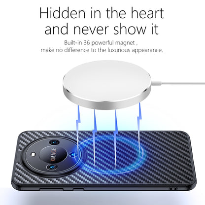 For Huawei Mate 60 Pro wlons Magsafe Carbon Fiber Kevlar TPU Phone Case(Black) - Huawei Cases by wlons | Online Shopping UK | buy2fix