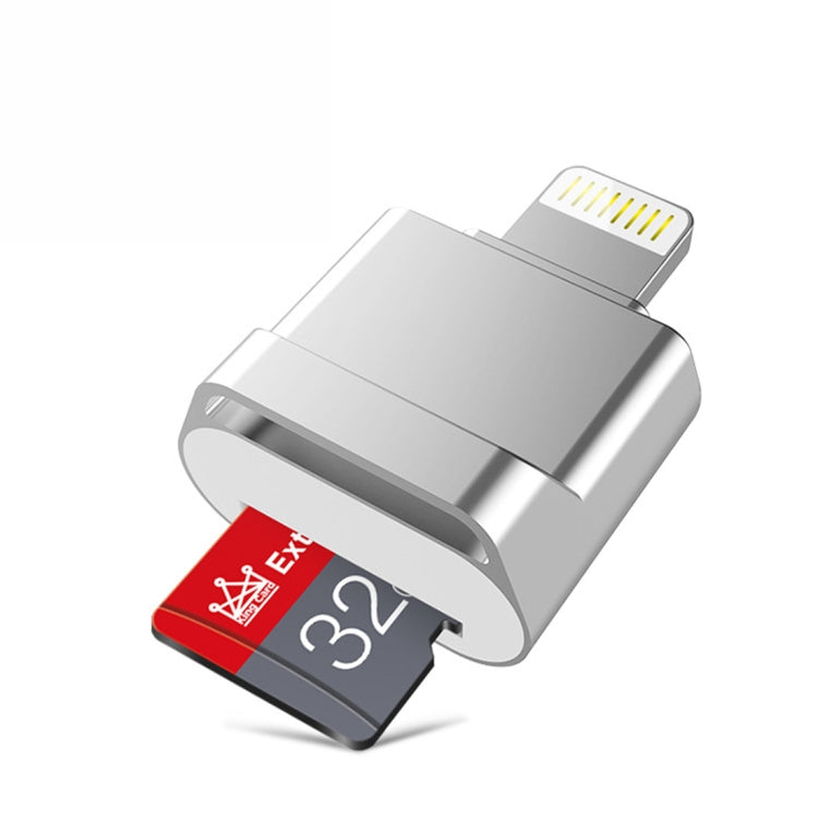 MicroDrive 8pin To TF Card Adapter Mini iPhone & iPad TF Card Reader, Capacity:64GB(Silver) -  by MICRODRIVE | Online Shopping UK | buy2fix