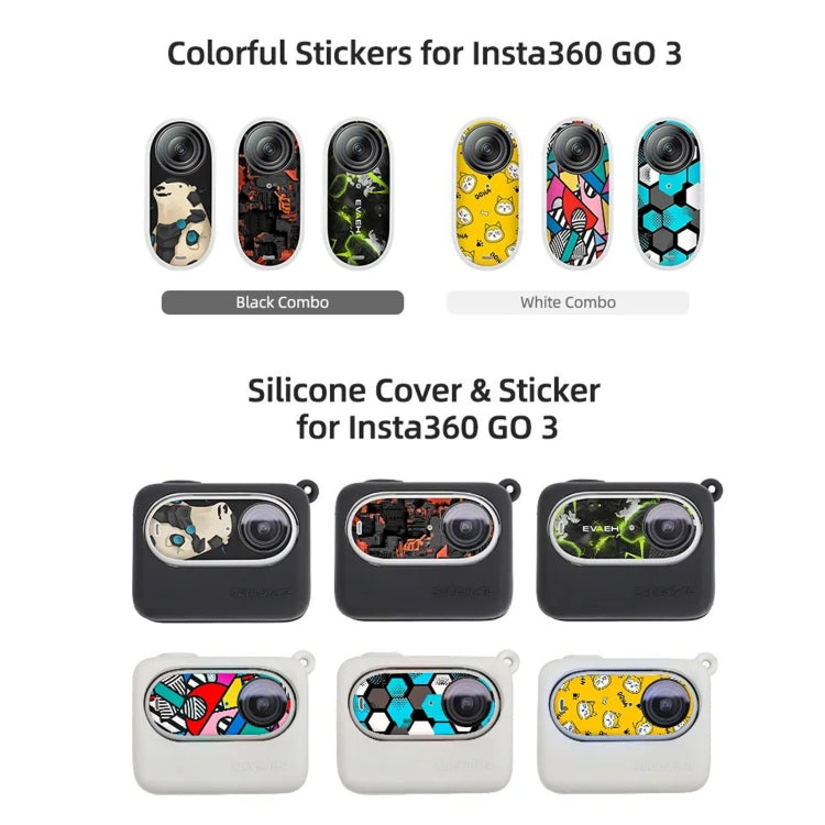 For Insta360 GO 3 Sunnylife Silicone Case Stickers Skin Wrap Lens Cover with Neck Strap(Black) - Case & Bags by Sunnylife | Online Shopping UK | buy2fix