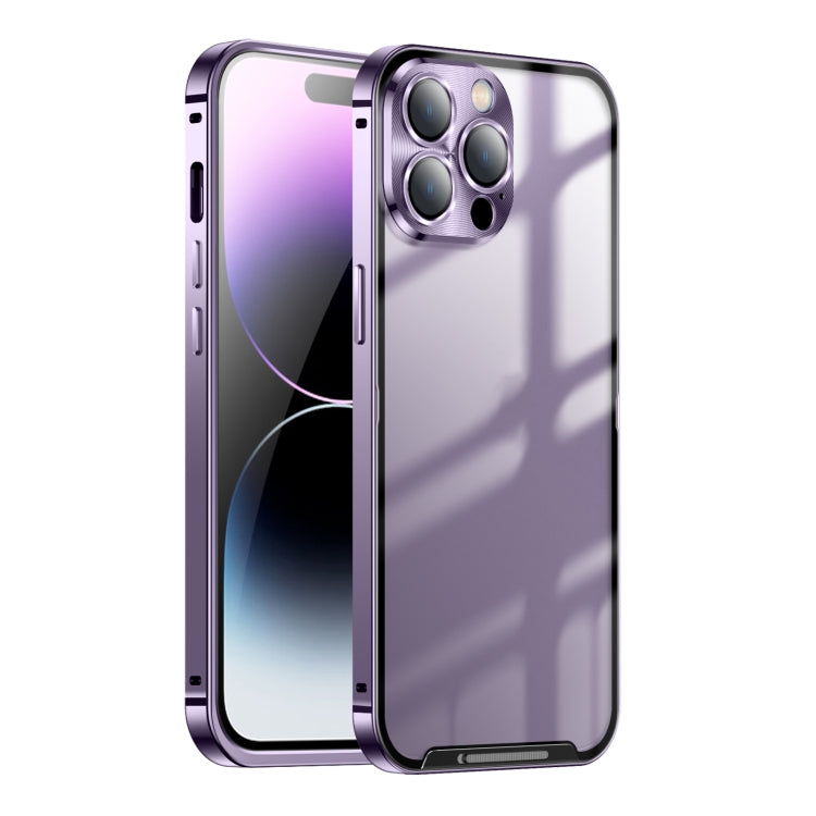 For iPhone 15 Pro Max Frosted Metal Phone Case(Purple) - iPhone 15 Pro Max Cases by buy2fix | Online Shopping UK | buy2fix