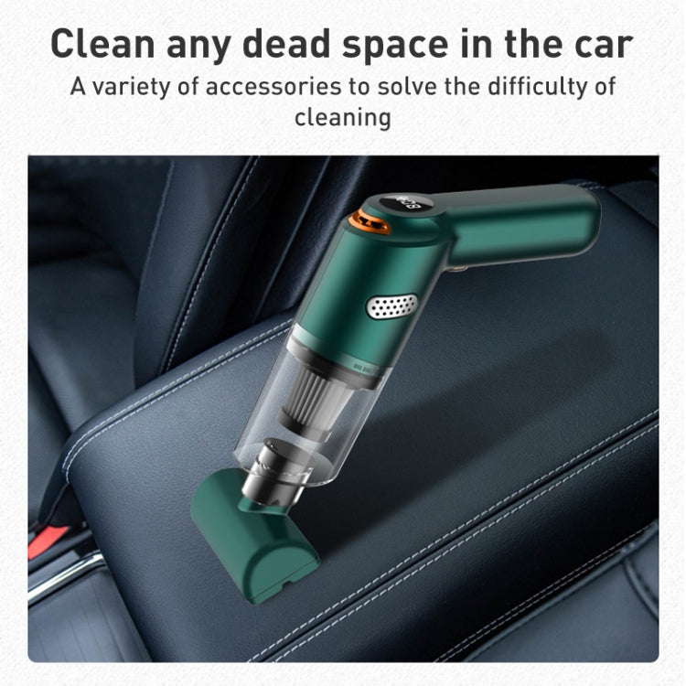KBN-010 10000Pa Powerful Car Cordless Vacuum Cleaner Handheld Cleaning Tool, Spec:Deluxe Version(Dark Green) - Vacuum Cleaner by buy2fix | Online Shopping UK | buy2fix