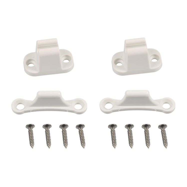 A8624 2 Pair White RV Hatch T-shape Door Fixer Kit with Screws - Locks & Hasps by buy2fix | Online Shopping UK | buy2fix