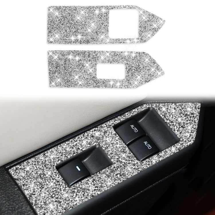 For Ford Mustang 2009-2013 3pcs Car Window Glass Lifter Panel Diamond Decoration Sticker, Left Hand Drive - Car Interior Mouldings by buy2fix | Online Shopping UK | buy2fix