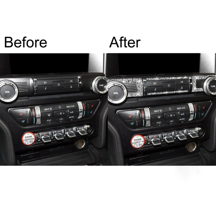 For Ford Mustang 2015-2020 Car Central Control CD Diamond Decoration Sticker, Left and Right Drive - Car Interior Mouldings by buy2fix | Online Shopping UK | buy2fix