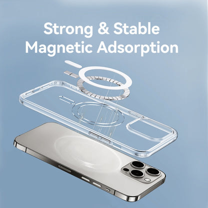 For iPhone 15 USAMS Ice Magnet Series MagSafe PC + TPU Phone Case(Transparent) - iPhone 15 Cases by USAMS | Online Shopping UK | buy2fix