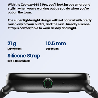 Zeblaze GTS 3 Pro IP68 1.97inch HD Fitness Smart Watch(Black) - Smart Watches by Zeblaze | Online Shopping UK | buy2fix