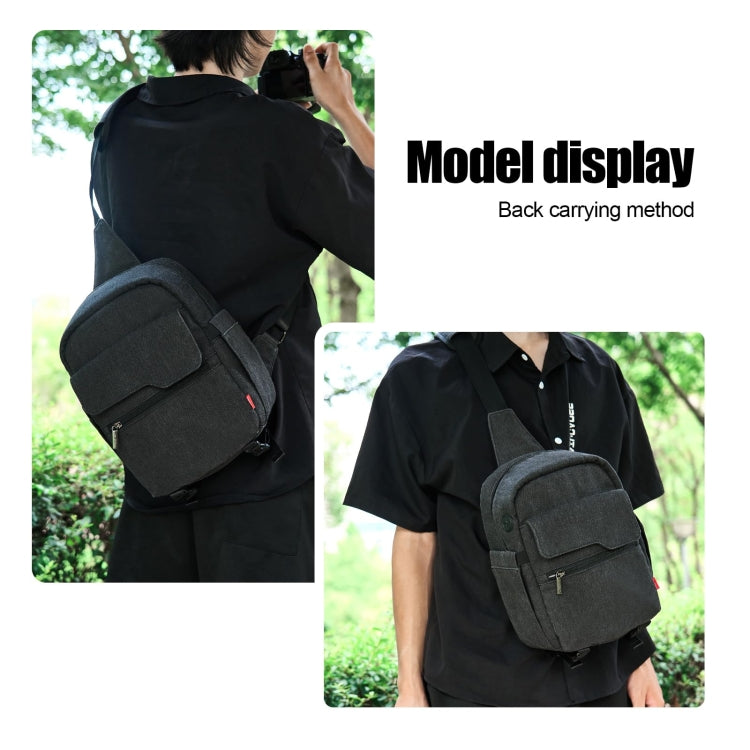 Cwatcun D93 Camera Bag Canvas Shoulder Bag, Size:21 x 14 x 30cm Black - Strap Satchel by Cwatcun | Online Shopping UK | buy2fix