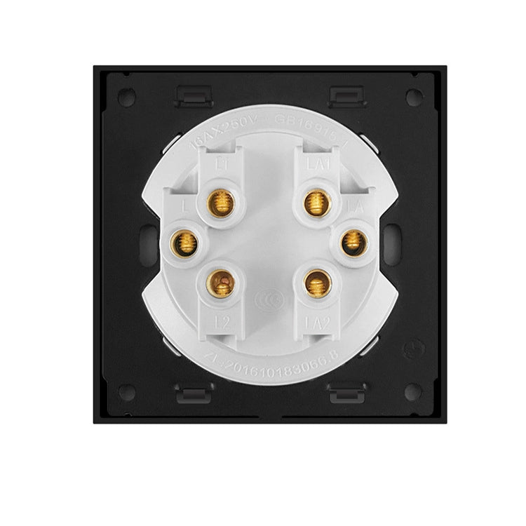 86mm Round LED Tempered Glass Switch Panel, Gray Round Glass, Style:Telephone Socket - Consumer Electronics by buy2fix | Online Shopping UK | buy2fix