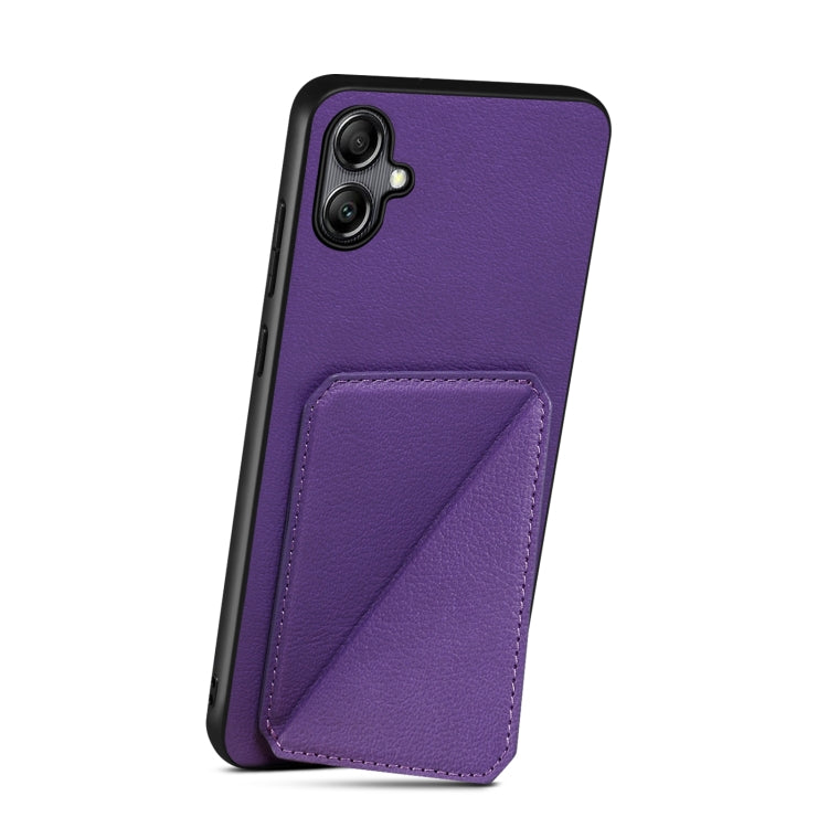 For Samsung Galaxy S24 Ultra 5G Denior Imitation Calf Leather Back Phone Case with Holder(Purple) - Galaxy S24 Ultra 5G Cases by Denior | Online Shopping UK | buy2fix